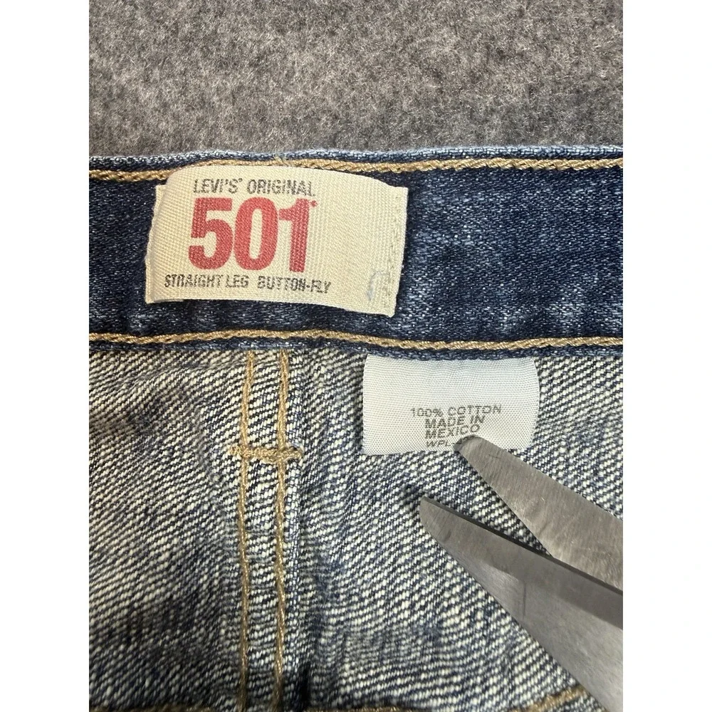 Levi's 501 Men's 40x30 Original Fit Straight Leg Button Fly Denim Blue‎ Jeans